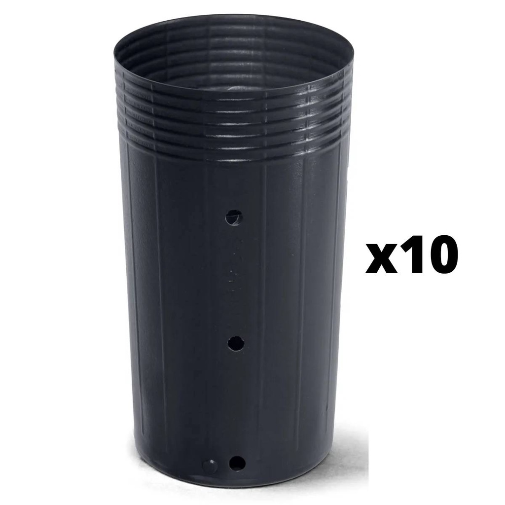 10X Embalagem Para Muda Sem Alça (1,7L) Preto NUTRIPLAST