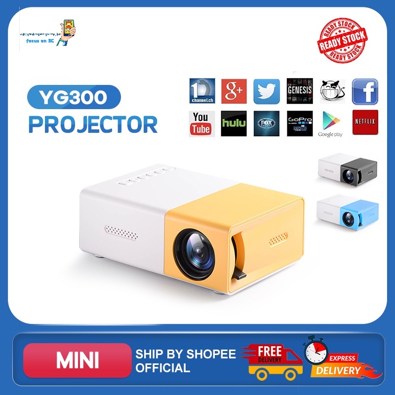Projetor De LED Para Home Office YG300 Suporte HD Micro 1080P Mini