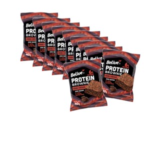 Brownie Protein Sem Glúten Zero Açúcar Double Chocolate com 10 unidades de 40g - Belive