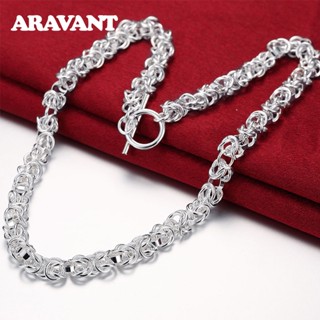 Aravant 925 Prata Esterlina 7mm Correntes De Colares Para Homens Jóias De Moda Feminina