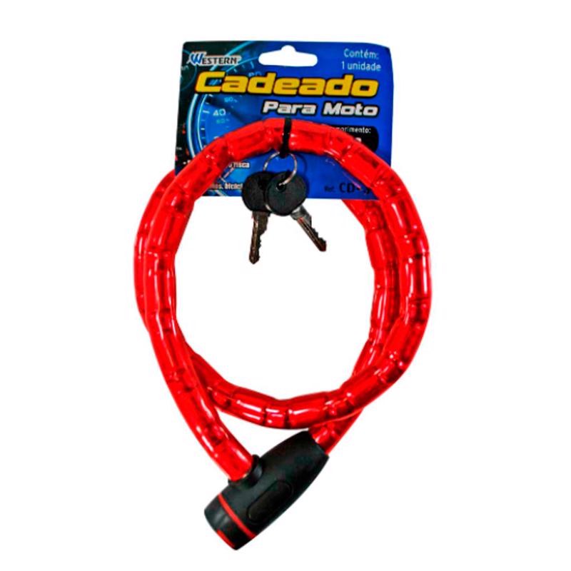 Trava De Segurança Para Cadeado 1 Metro 18mm Para Moto Estepe Profissional em Oferta na Shopee