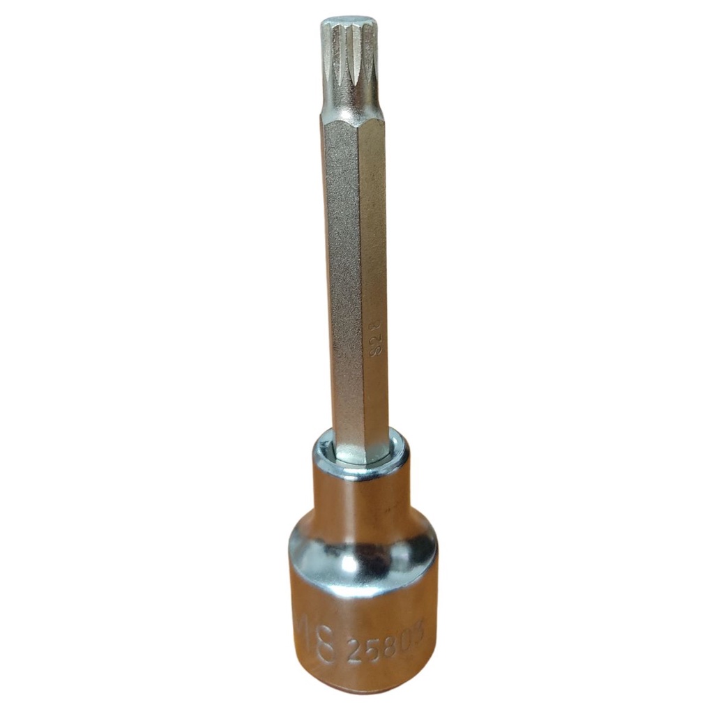 Chave Soquete Longo Multidentada Enc 1/2" M05 x100mm SATA