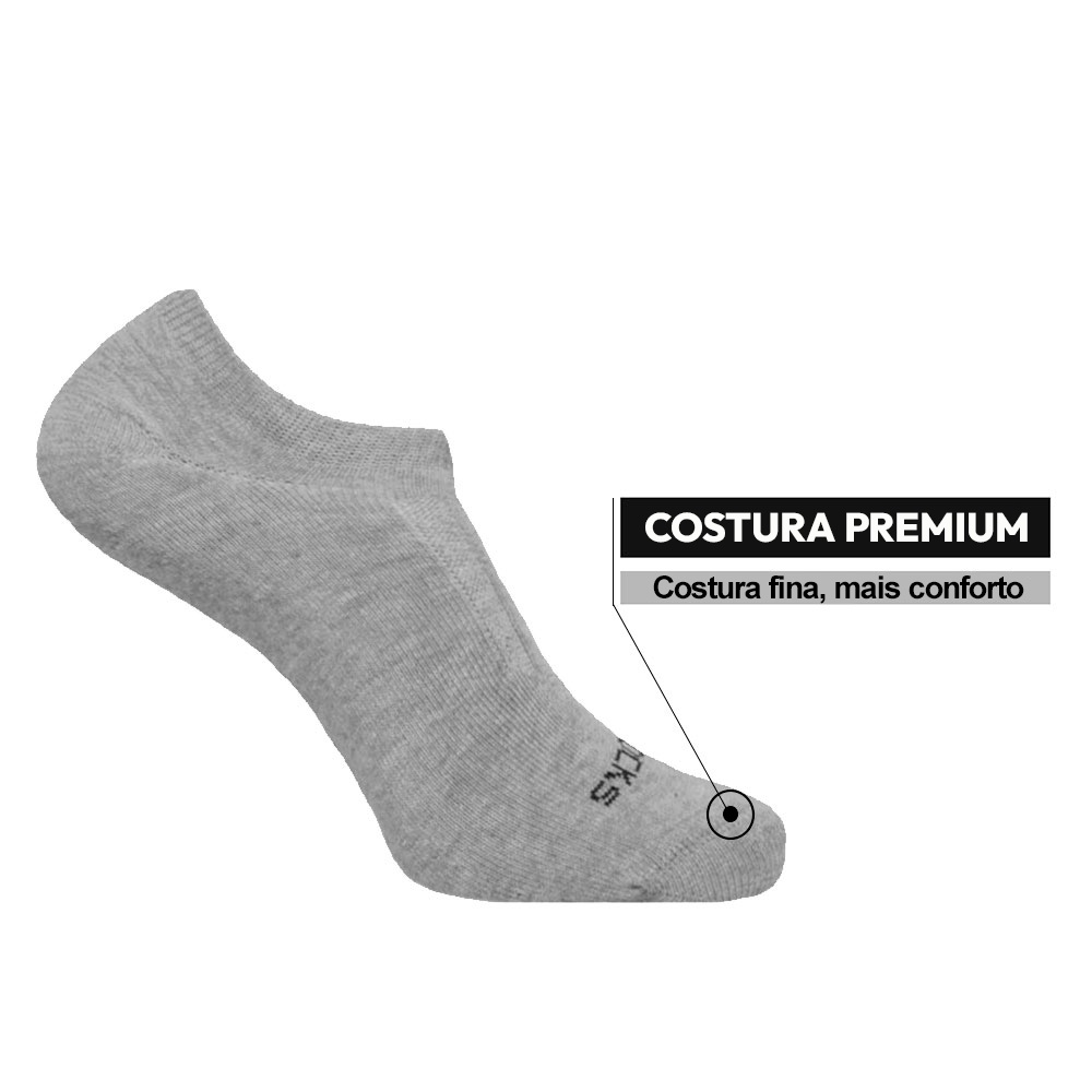 Kit 3 Pares Meia Invisivel Algodão Ted Socks 1300 em Oferta na Shopee