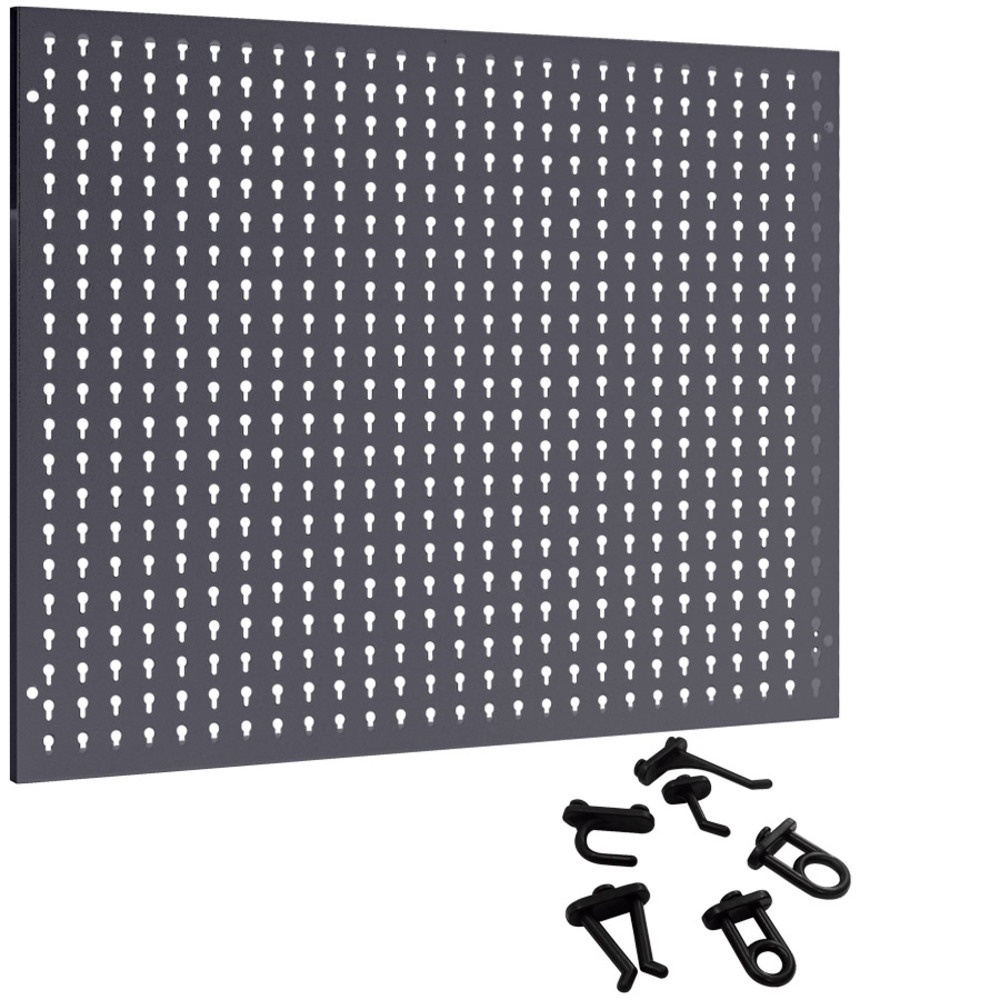 Painel para ferramentas metálico 725 x 575 mm com ganchos plásticos - Presto