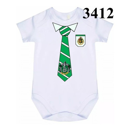 Roupa Body Bebê Sonserina Harry Potter Cód 3412