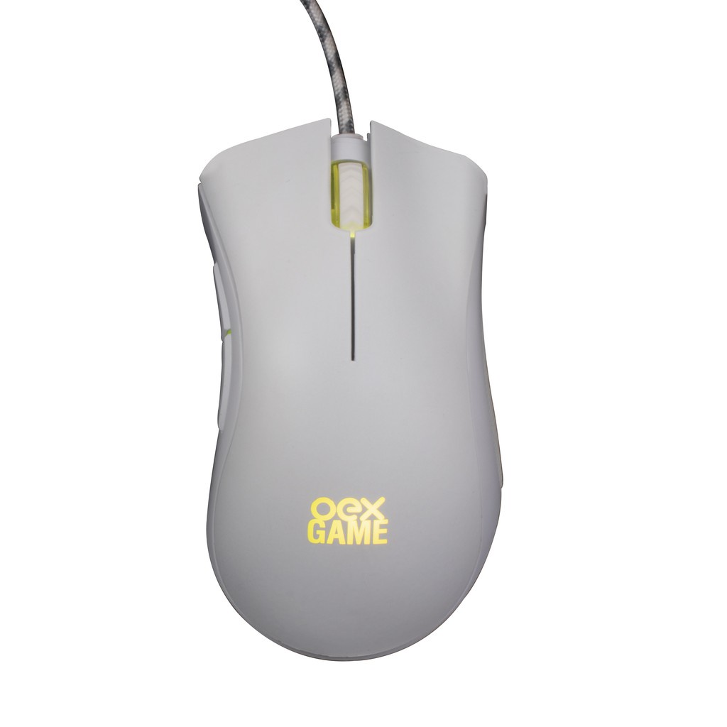 Mouse Gamer Branco Led Rgb - Boreal Usb 7200 Dpi - Oex