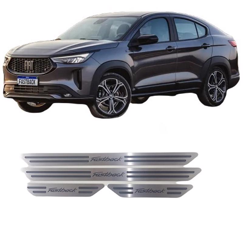 Soleira Porta Baixo Relevo Fastback 2022/2023 Aço Inox Escovado GPI