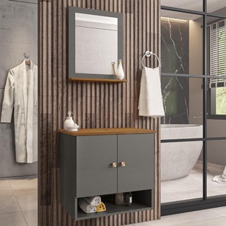 Gabinete Armário 2 Portas Banheiro com Espelho Deli em Oferta na Shopee