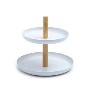 Porta-acessórios de metal e bambu 16cm - Oikos