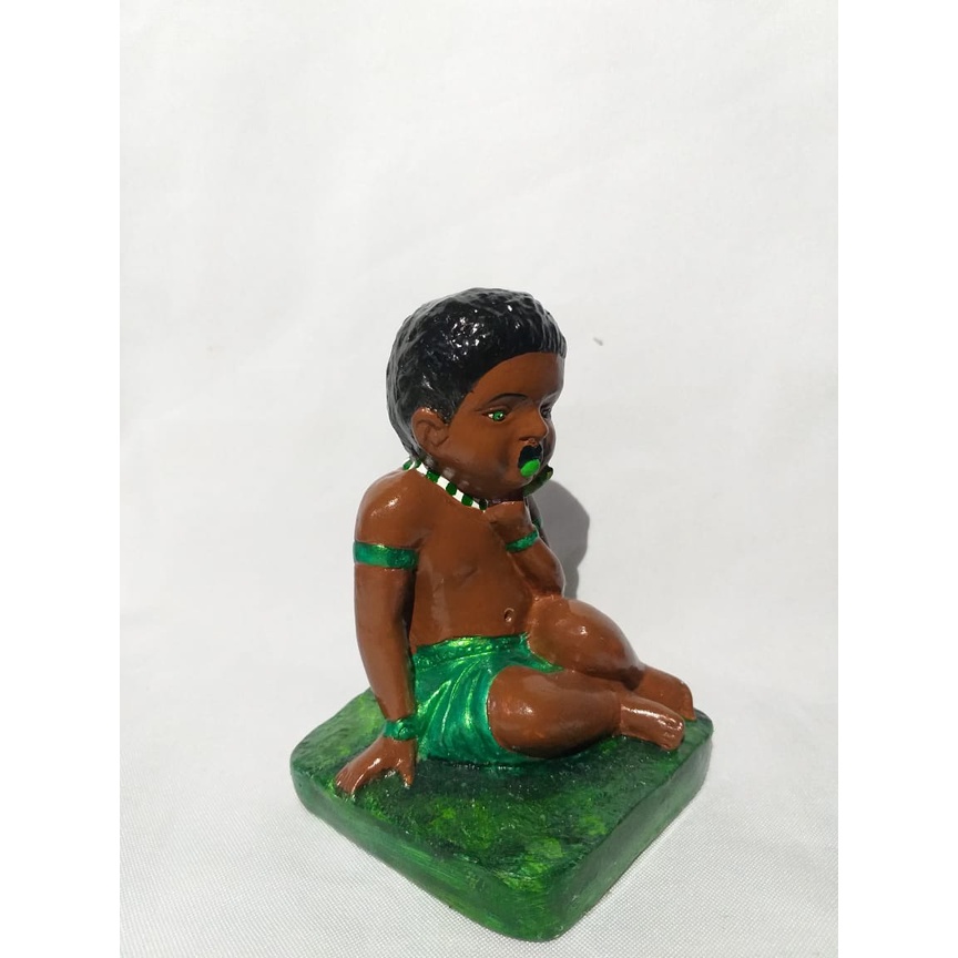 ESTATUA ERE MENINO VERDE ESTATUA 13 CM EM GESSO