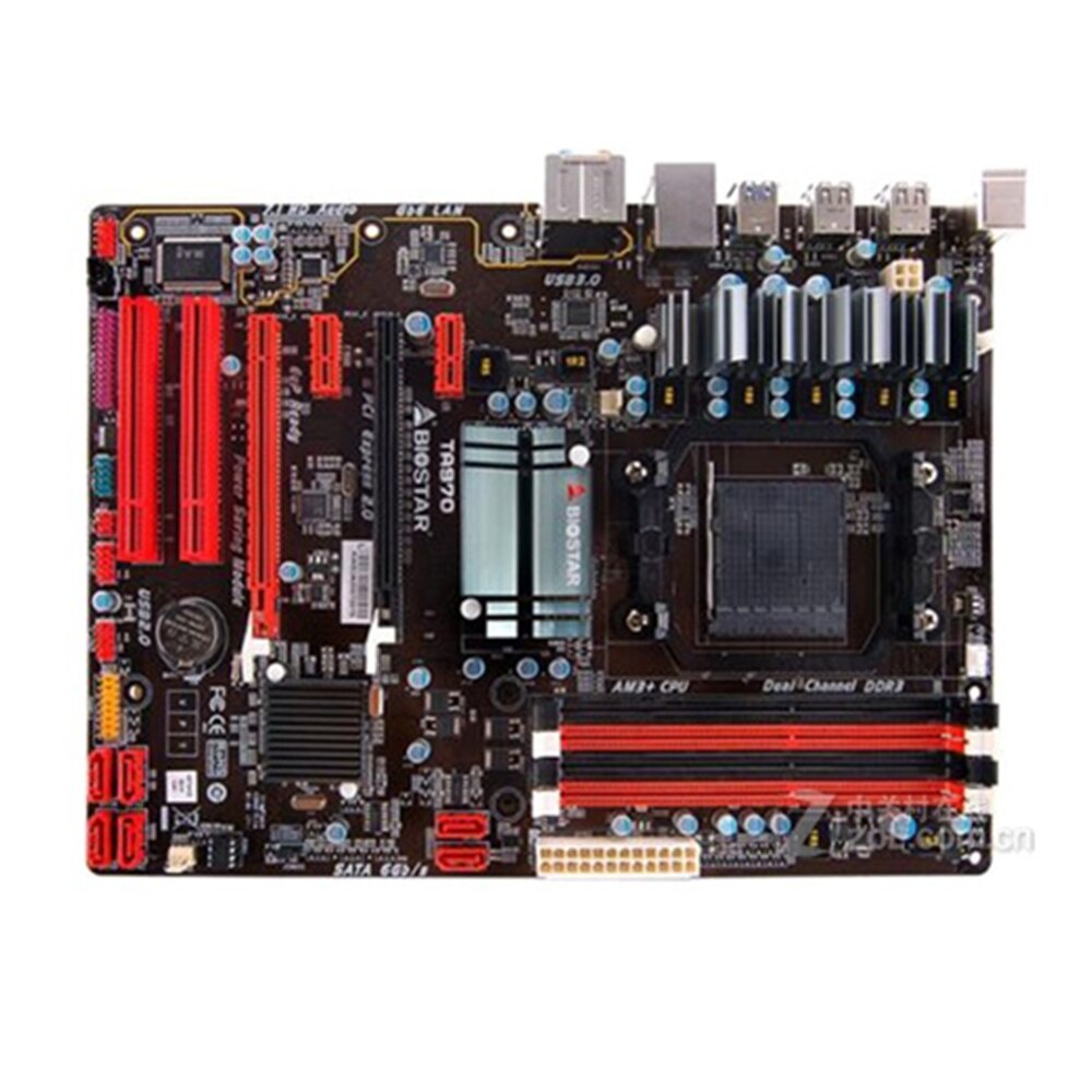 Placas-Mãe Originais Para Biostar TA970 AM3 + Suporte Placa Gráfica ...