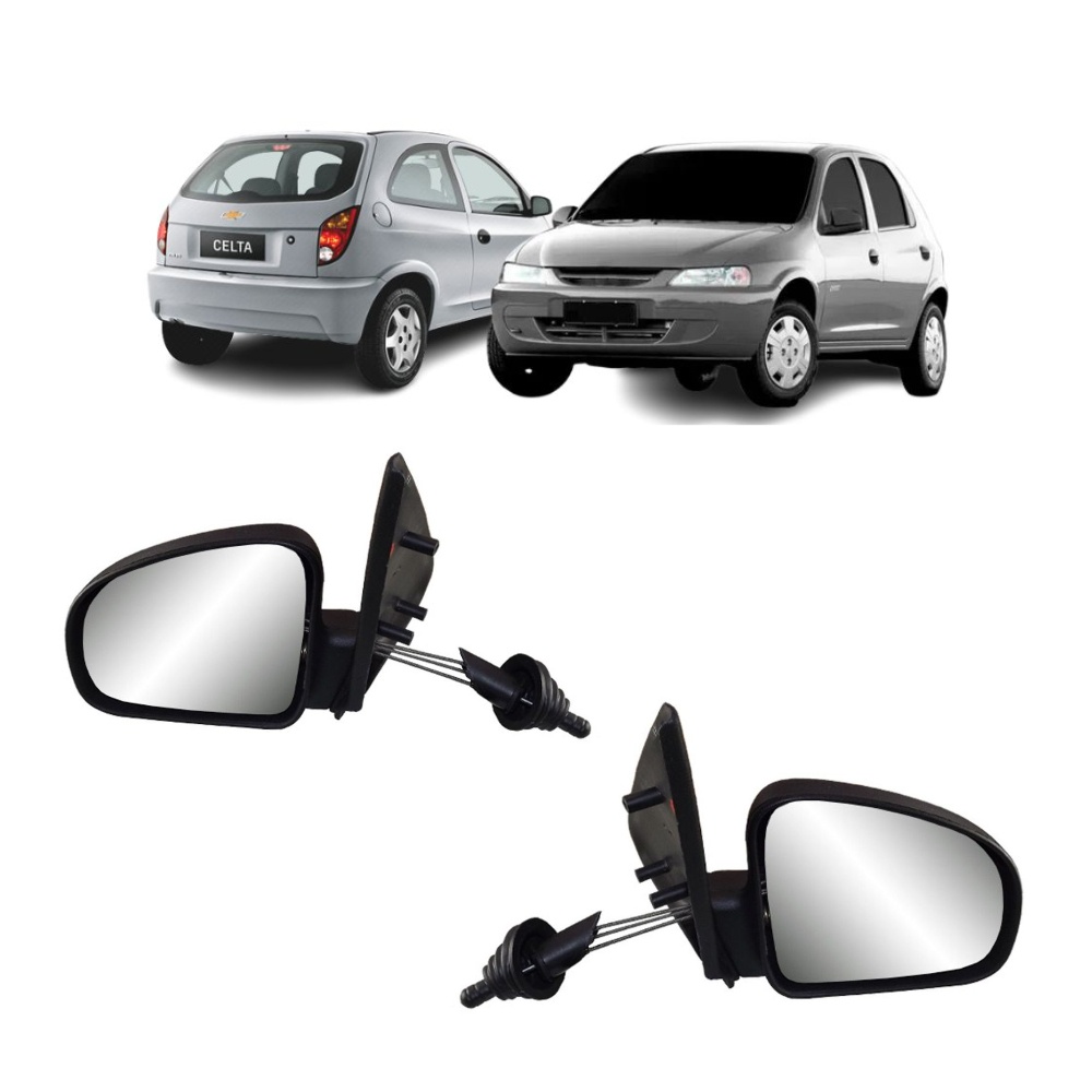 Par Espelho Retrovisor Externo C Controle Celta 2/4p 00 a 06