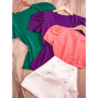 Blusa Manga Curta Princesa Mariah