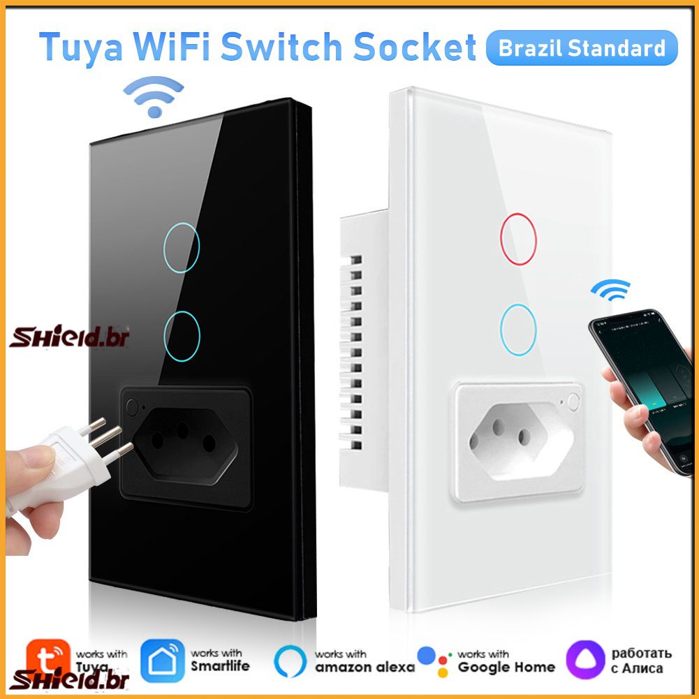 Tuya Interruptor Touch Inteligente Tomada soquete/Smart Switch Panel