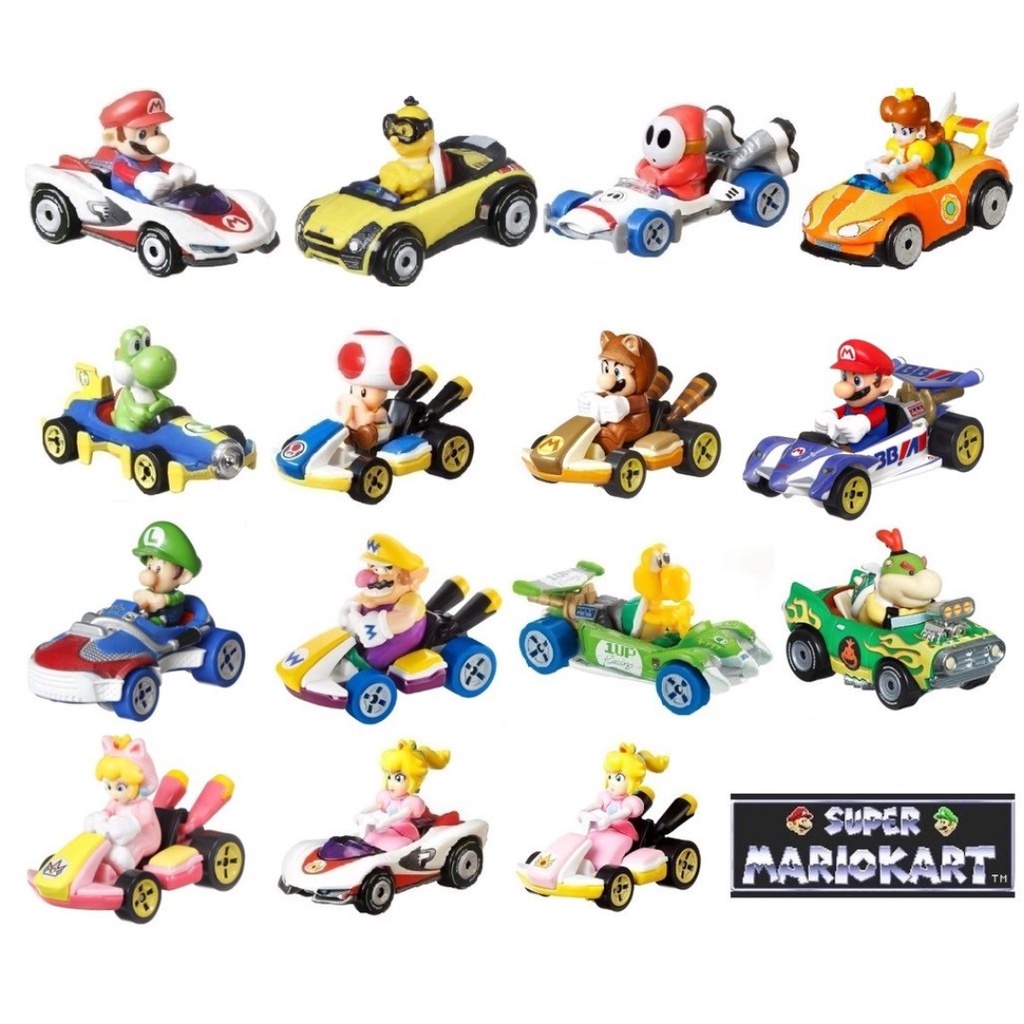Carrinho Mario Kart Hot Wheels 1/64 - Vários Modelos (Coleção Nintendo)