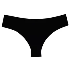Calcinha Tanga Sem Costura Corte a Laser Moda Intima QLC SPORT Preto