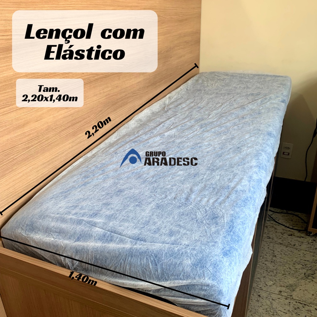 Lençol Descartável Maca Com Elástico 2,20mt x 1,40mt TNT Branco ESCOLHA A QUANTIDADE em Oferta na Shopee