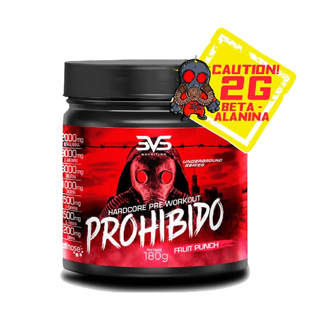 Prohibido Pré treino com Beta Alanina 180g - 3VS Nutrition