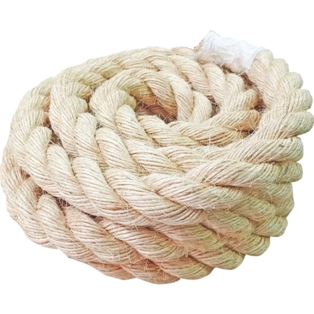 Corda De Sisal Naval 50mm 8 Metros -Rasada Artesanato Decorações Luminária Cross Exercício Funcional