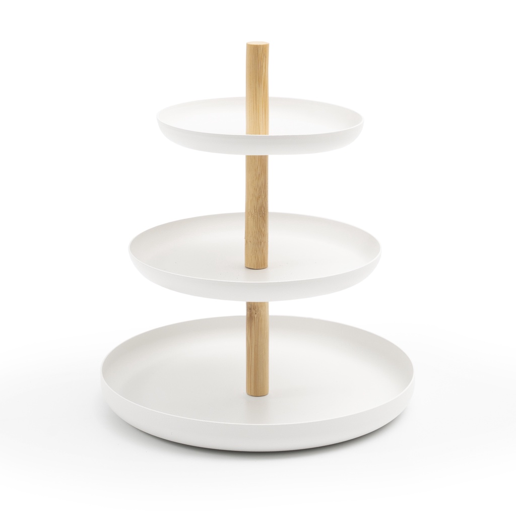 Porta-acessórios de metal e bambu 20cm - Oikos - Home & Living