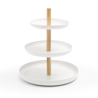 Porta-acessórios de metal e bambu 20cm - Oikos