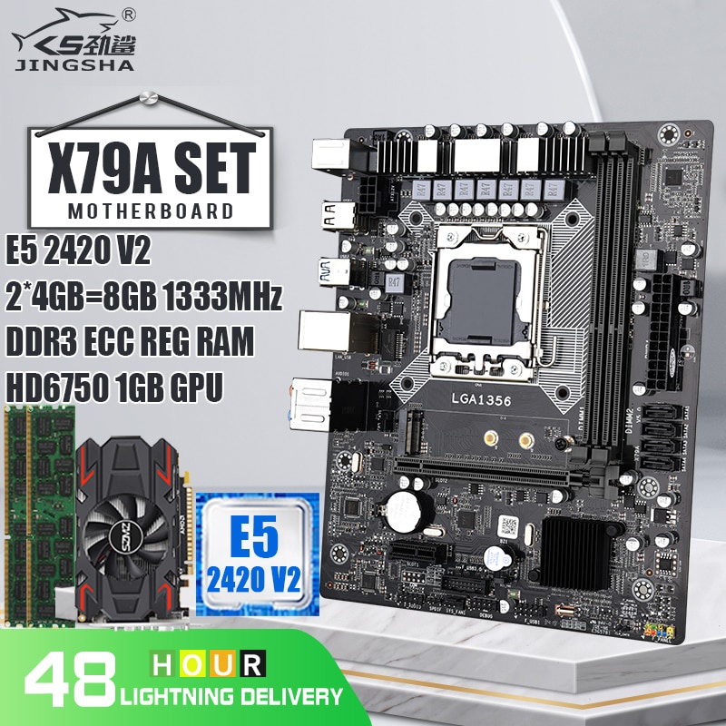 LGA 1356 Conjunto De Placa-Mãe Combo Xeon E5 2420 V2 CPU 8GB DDR3 ...