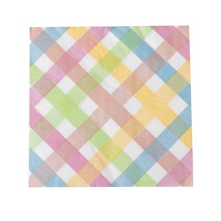 Guardanapo 32cm x 32cm Xadrez Colorido 20 un. Silver em Oferta na Shopee