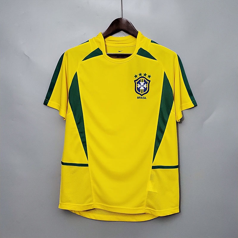 Camisa De Futebol De Alta Qualidade 2002 Brasil I Retrô