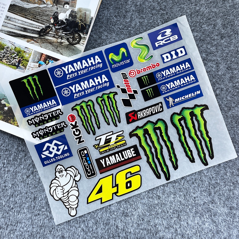 Monster 46 Rossi Adesivo Refletivo Acessórios Para Motocicletas Decalque Impermeável YAMAHA Nmax Xmax Tmax