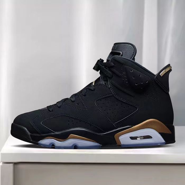 Tênis NIKE AIR Jordan 6 Modelos De Basquete Unissex AJ6 Absorvente De Alto Impacto Corrida Resistente Ao Desgaste Preto Plus Size Borracha Te nis Masculino