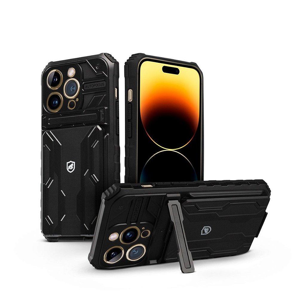 Capa Case Capinha Guardian para iPhone 14 Pro Max – Proteção, Kickstand e Porta Cartão - Gshield - Mobile & Gadgets