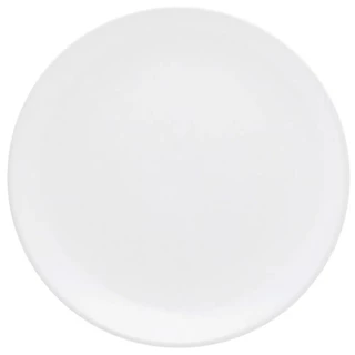 Prato Raso Oxford Unni White 26cm Cerâmica Branca para Almoço Jantar e Mesa Posta Elegante