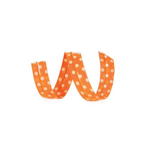 Fecho Prático Laranja 2 Poá Branco - G 7x30cm - 100 unidades - Cromus - Stationery