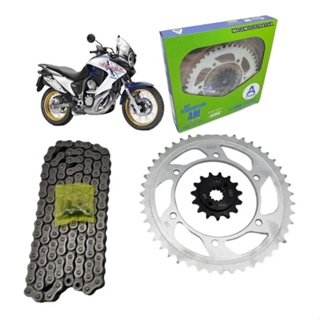 Kit Relacao Transmissao AM Gold Honda Transalp Honda XLV 700 com retentor 2008 08 2009 09 2010 10 2011 11 2012 12 2013 13  Kmc Gold C/ Retentor em Oferta na Shopee