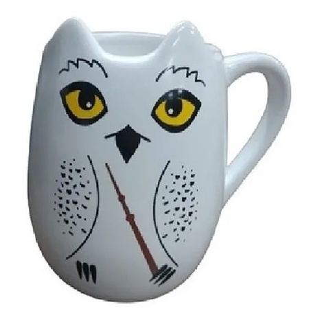 Caneca 3d Coruja Bruxo Varinha Magia Potterhead Hp Feitiço