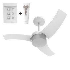 Ventilador De Teto Silencioso Aliseu Wave Branco Com Controle Remoto E Parede–Ventilação E Exaustão
