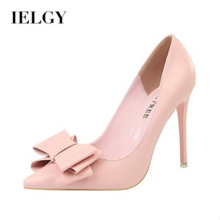 IELGY Bow-Salto Alto-Fashioned Doce 10.5 Centímetros Stiletto Rasa Apontou Sapatos Da Moda Das Mulheres