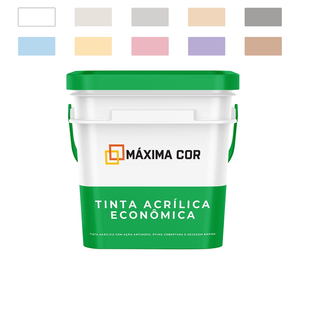Tinta Econômica Antimofo Acrílica Base Água MáximaCor 3,6L em Oferta na Shopee