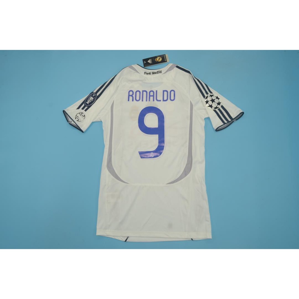 06-07 Real Madrid Camiseta Jersey De Futebol Retrô De Alta Qualidade Esportiva MAN RONALDO BECKHAM RAUL