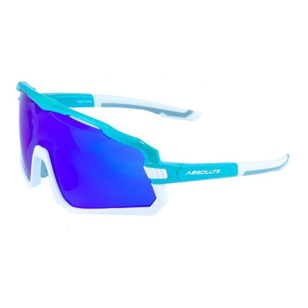 Oculos Para Ciclismo Absolute Wild Azul Branco Uv400 Esporte