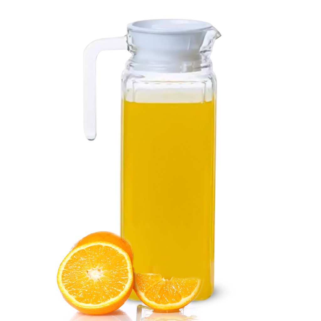 Jarra De Vidro P/ Mesa Com Tampa Transparente Água e Suco 1 Litro