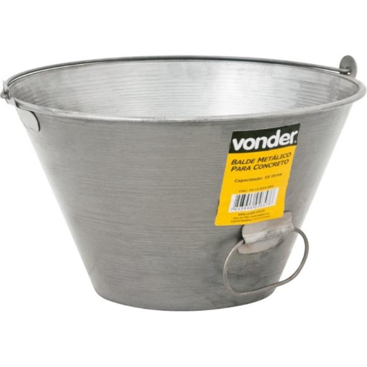 Balde Galvanizado para Concreto 10 Litros VONDER