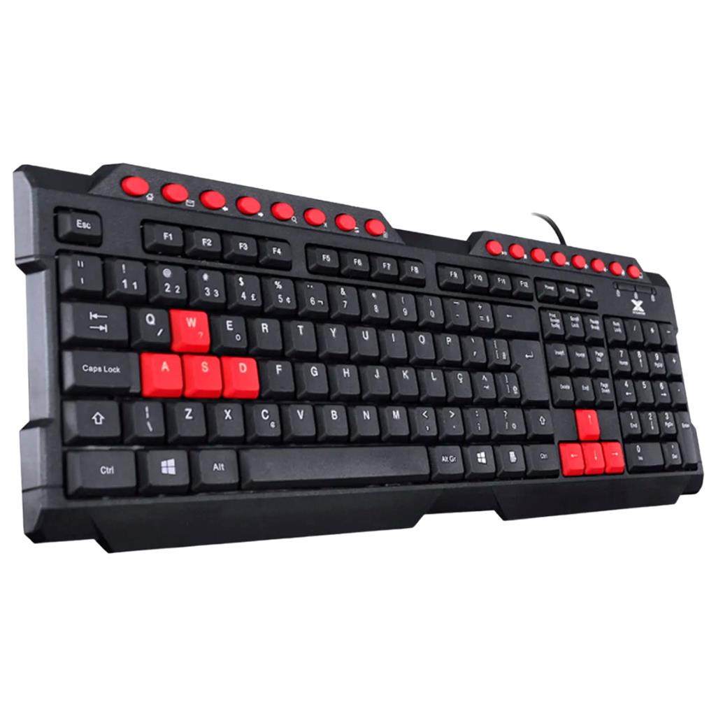 Teclado Gamer Barato Teclas Cores Destacadas Vermelho Azul Verde Funcoes Multimidia