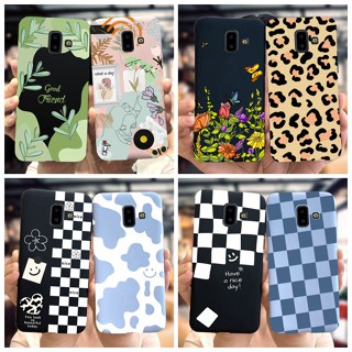 Capa De Leopardo De Vaca Para Desenho Animado Samsung Galaxy J6 Plus J6 + J6 2018 J600G J610G Flexível De Silicone TPU À Prova De Choque