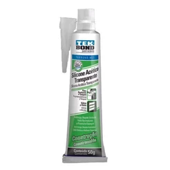 Adesivo Silicone Acético Construção Multiuso 50g Transparente Reparo Vedação Fixação Vidros E Etc.