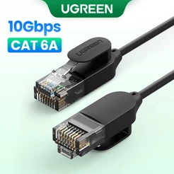 UGREEN Cabo Ethernet De Alta Velocidade CAT6A Ultra Slim 10 5gbps Gigabit De Rede RJ45 Patch LAN