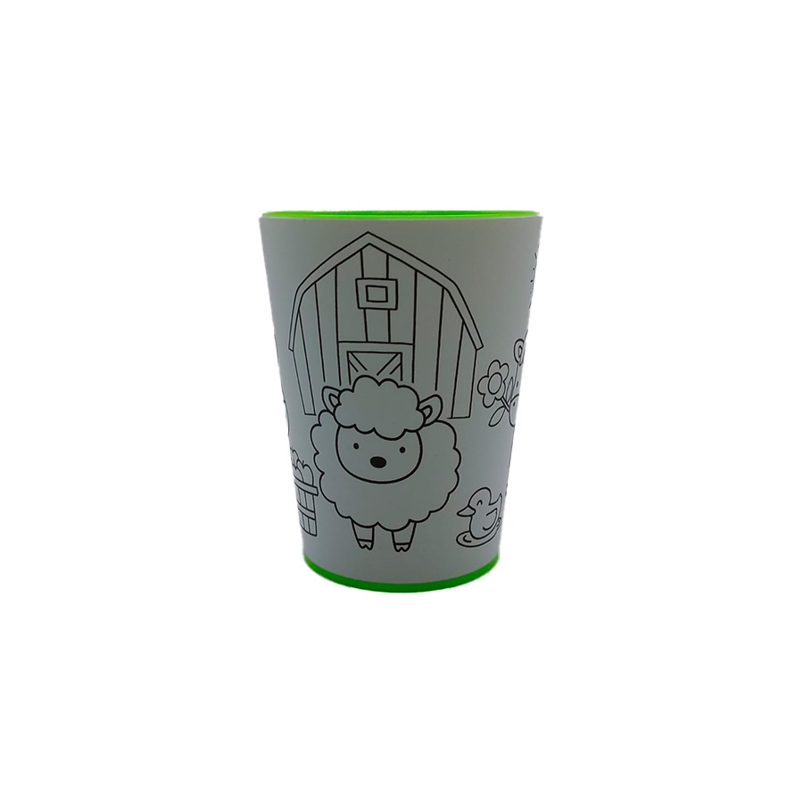 Copo Para Colorir Fazendinha - 1 unidade - Color Cup - Rizzo