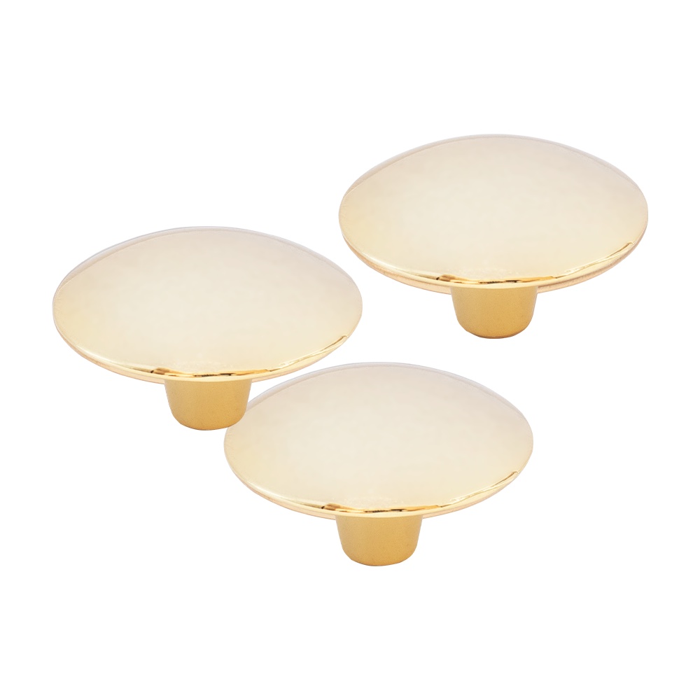 Puxadores Ponto Rossi Furo Unico Para Gaveteiro Moveis 3Unid