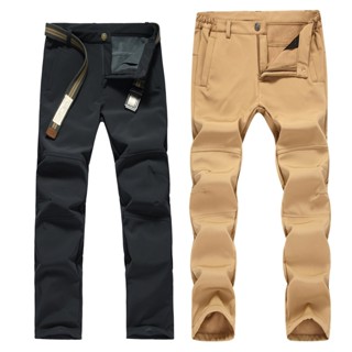Calça De Inverno Homem Velo Softshell Quente E Grossa Esqui À Prova D