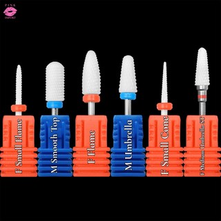 Kit de Brocas de Cerâmica Profissional para Unhas Gel Acrigel Porcelana Cutilagem Desenho Lixar